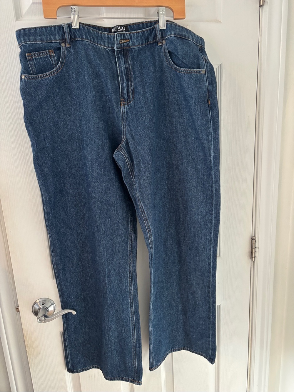 Buffalo David Bitton Bree Wide Leg Jeans Size 14 NWT Medium Wash